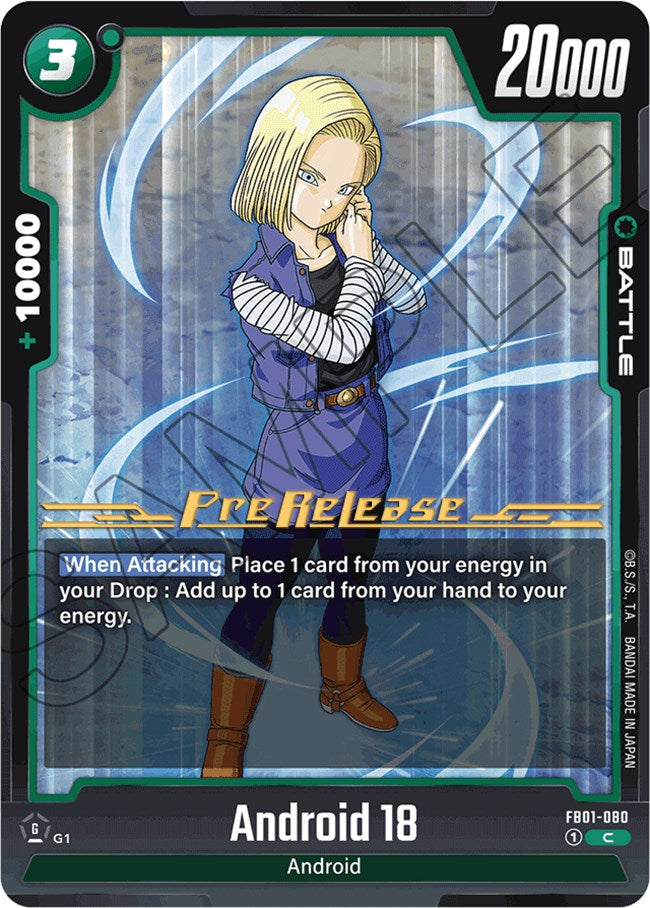 Android 18 (FB01-080) [Awakened Pulse Pre-Release Cards] | Arkham Games and Comics