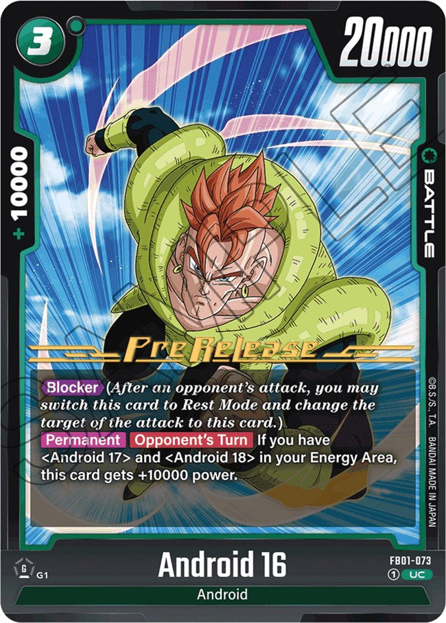 Android 16 (FB01-073) [Awakened Pulse Pre-Release Cards] | Arkham Games and Comics
