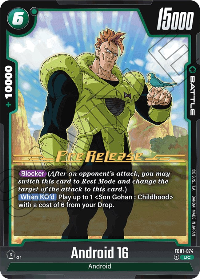 Android 16 (FB01-074) [Awakened Pulse Pre-Release Cards] | Arkham Games and Comics