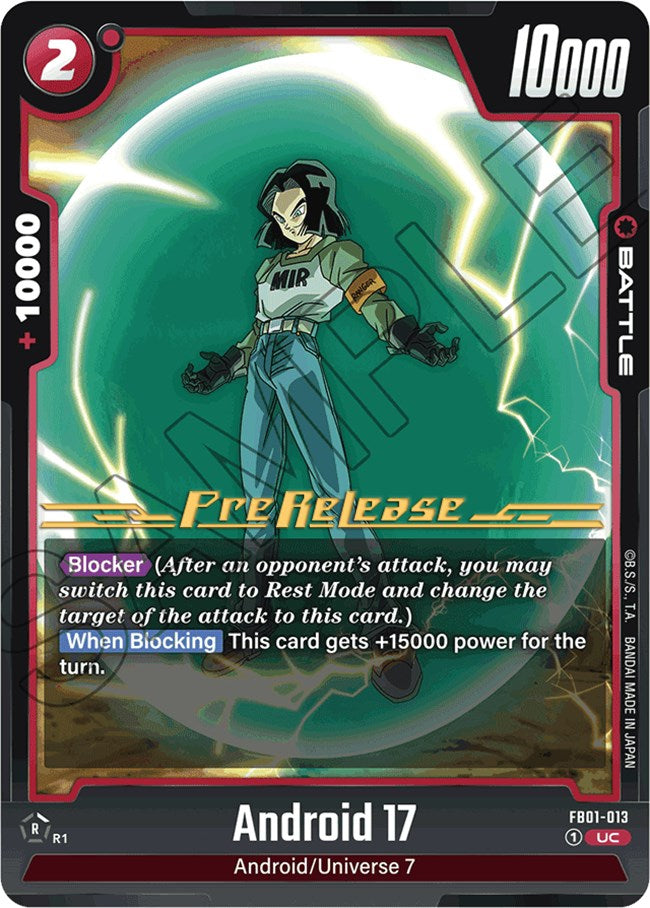 Android 17 (FB01-013) [Awakened Pulse Pre-Release Cards] | Arkham Games and Comics