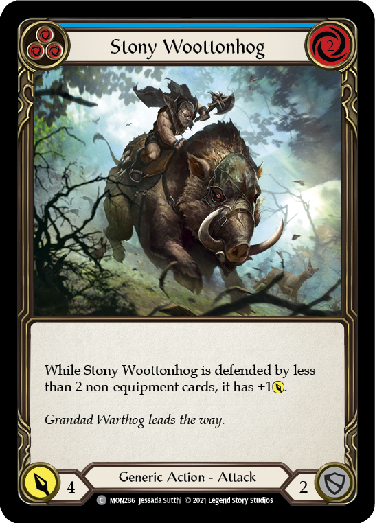 Stony Woottonhog (Blue) [MON286] (Monarch)  1st Edition Normal | Arkham Games and Comics