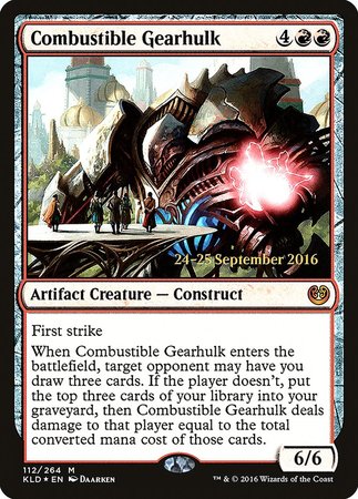 Combustible Gearhulk [Kaladesh Promos] | Arkham Games and Comics