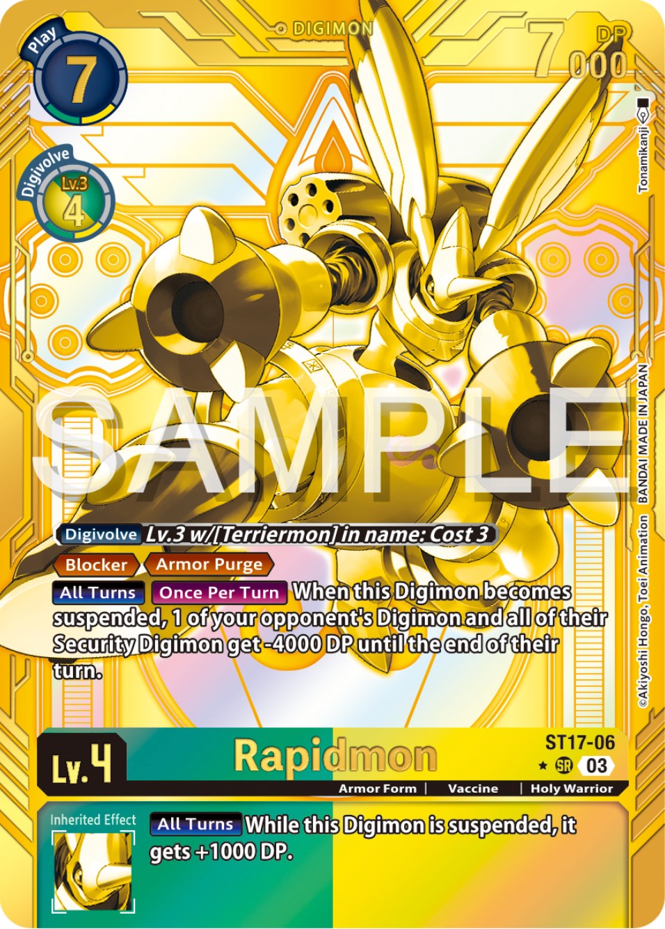 Rapidmon [ST17-06] (Gold) [Starter Deck: Double Typhoon Advanced Deck Set] | Arkham Games and Comics