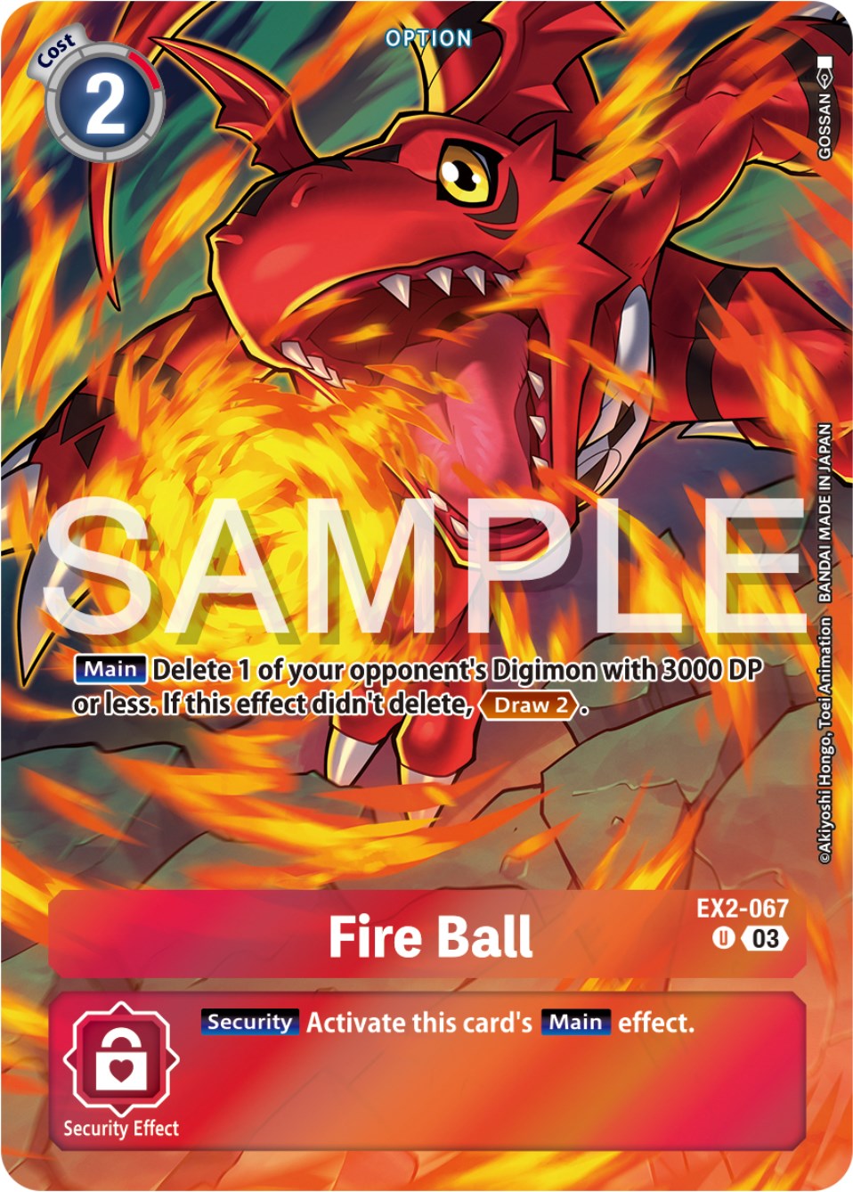 Fire Ball [EX2-067] (Reprint) [Starter Deck: Double Typhoon Advanced Deck Set] | Arkham Games and Comics