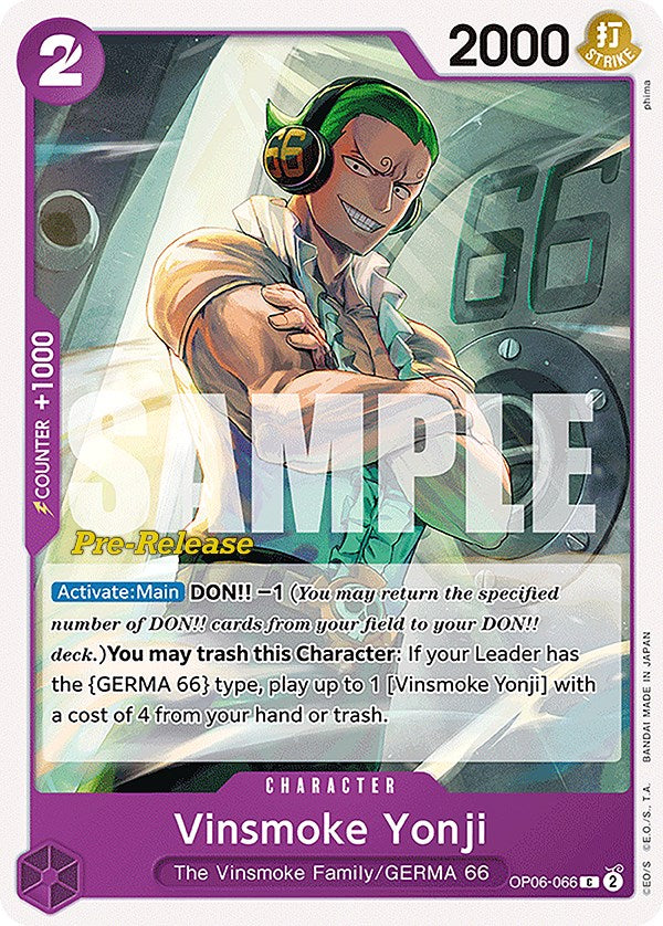 Vinsmoke Yonji [Wings of the Captain Pre-Release Cards] | Arkham Games and Comics