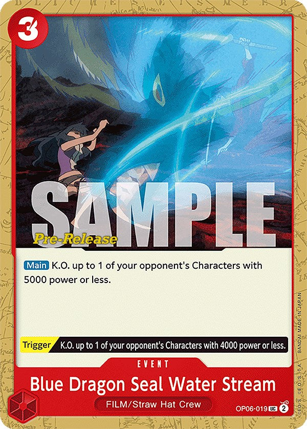 Blue Dragon Seal Water Stream [Wings of the Captain Pre-Release Cards] | Arkham Games and Comics