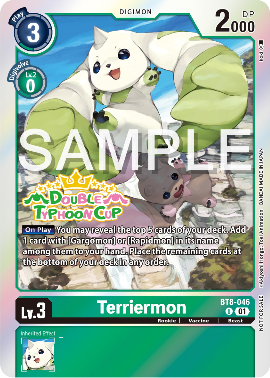 Terriermon [BT8-046] (Double Typhoon Cup Winner) [New Awakening] | Arkham Games and Comics