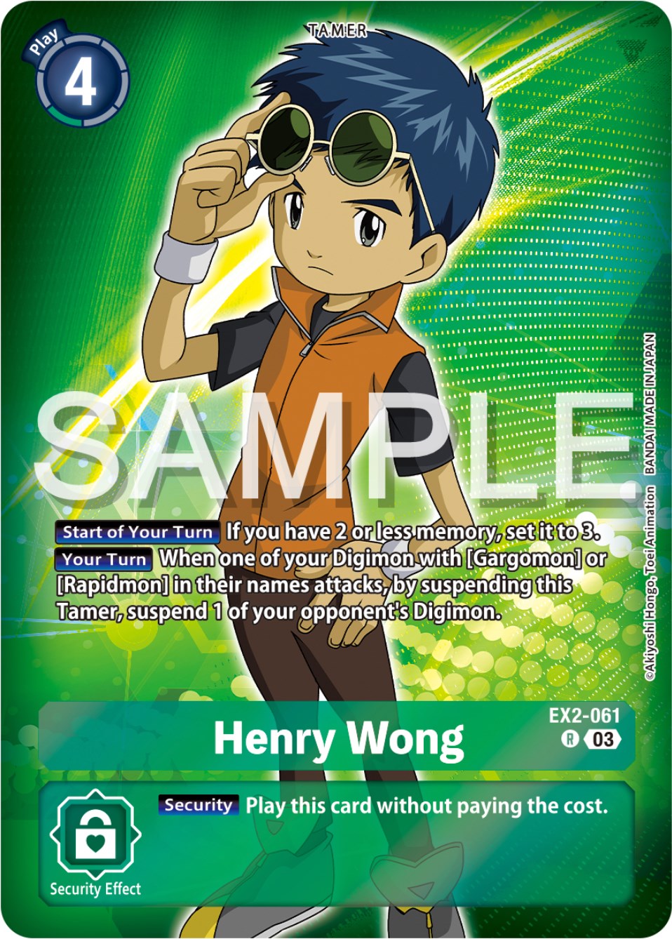 Henry Wong [EX2-061] (Reprint) [Starter Deck: Double Typhoon Advanced Deck Set] | Arkham Games and Comics