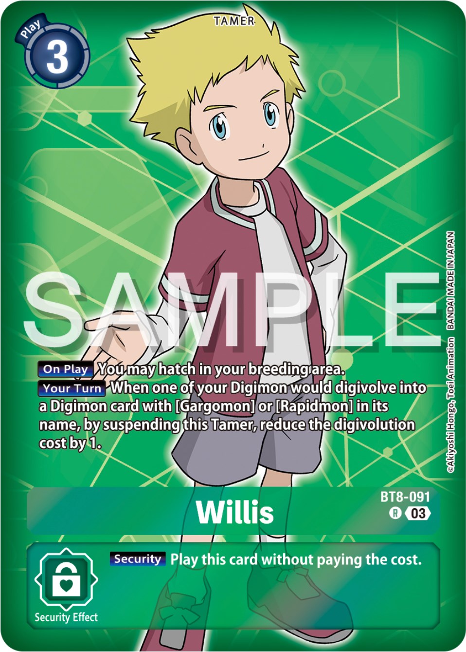 Willis [BT8-091] (Reprint) [Starter Deck: Double Typhoon Advanced Deck Set] | Arkham Games and Comics