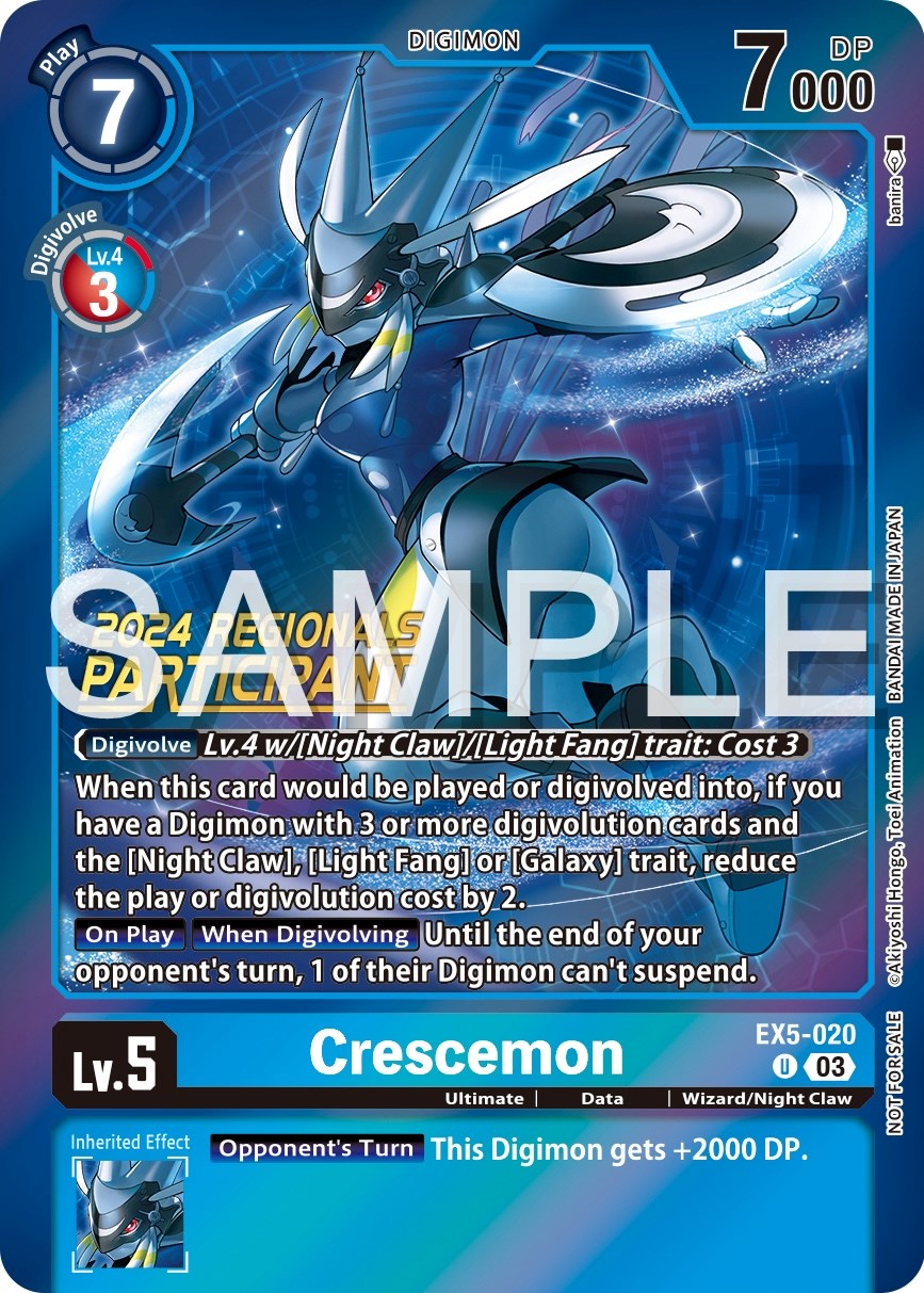 Crescemon [EX5-020] (2024 Regionals Participant) [Animal Colosseum Promos] | Arkham Games and Comics