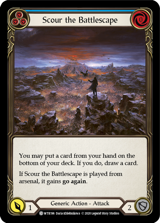 Scour the Battlescape (Blue) [U-WTR196] (Welcome to Rathe Unlimited)  Unlimited Normal | Arkham Games and Comics