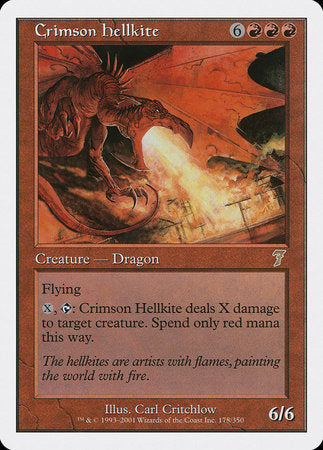 Crimson Hellkite [Seventh Edition] | Arkham Games and Comics