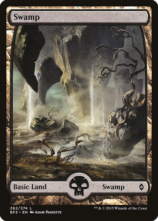 Swamp (262) - Full Art [Battle for Zendikar] | Arkham Games and Comics