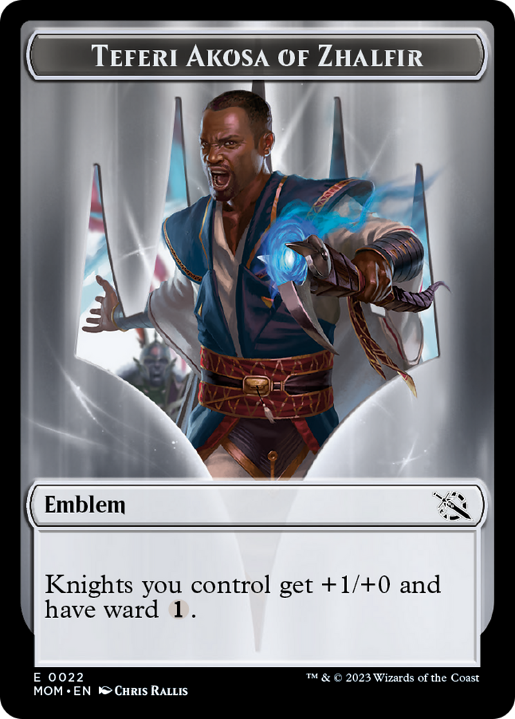 Teferi Akosa of Zhalfir Emblem [March of the Machine Tokens] | Arkham Games and Comics