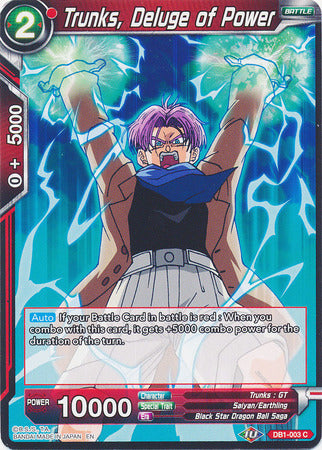 Trunks, Deluge of Power (DB1-003) [Dragon Brawl] | Arkham Games and Comics