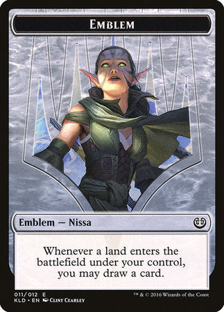 Emblem - Nissa, Vital Force [Kaladesh Tokens] | Arkham Games and Comics