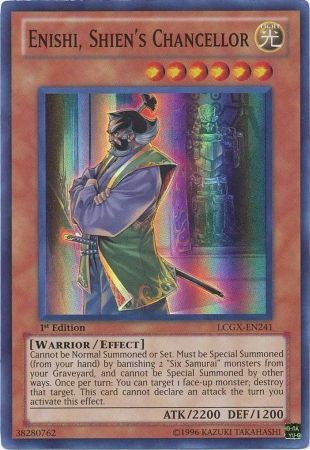 Enishi, Shien's Chancellor [LCGX-EN241] Super Rare | Arkham Games and Comics