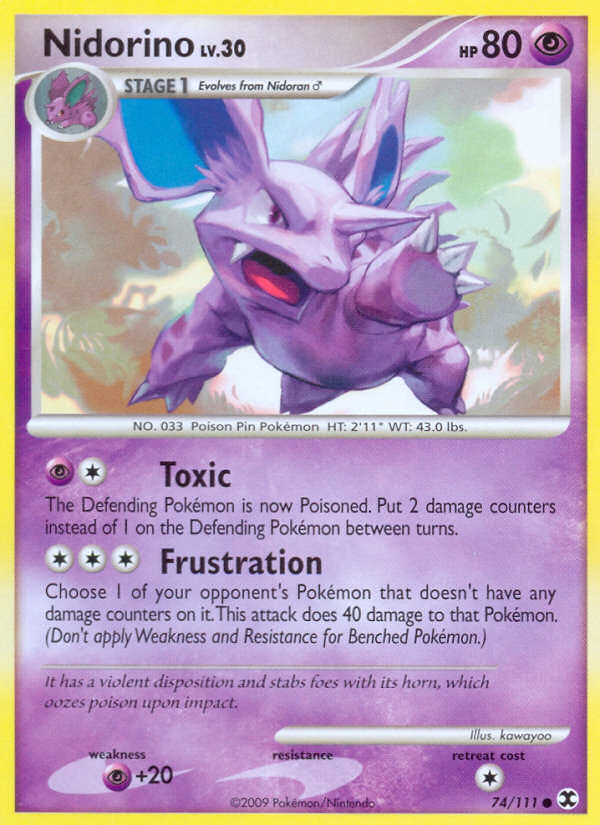 Nidorino (74/111) [Platinum: Rising Rivals] | Arkham Games and Comics