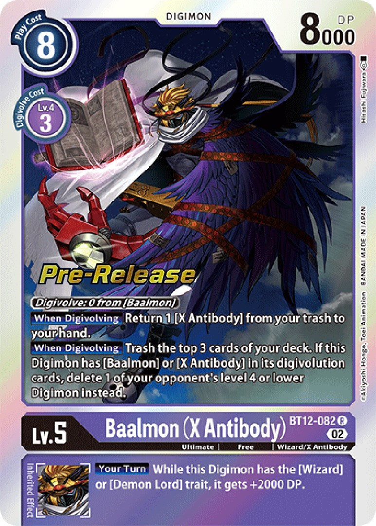 Baalmon (X Antibody) [BT12-082] [Across Time Pre-Release Cards] | Arkham Games and Comics