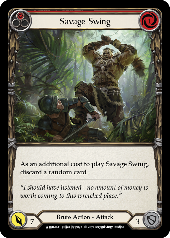 Savage Swing (Red) [WTR020-C] (Welcome to Rathe)  Alpha Print Normal | Arkham Games and Comics