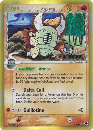 Pinsir (9/101) (Delta Species) (Stamped) [EX: Dragon Frontiers] | Arkham Games and Comics