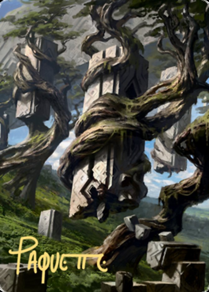 Forest 2 Art Card (Gold-Stamped Signature) [Zendikar Rising Art Series] | Arkham Games and Comics