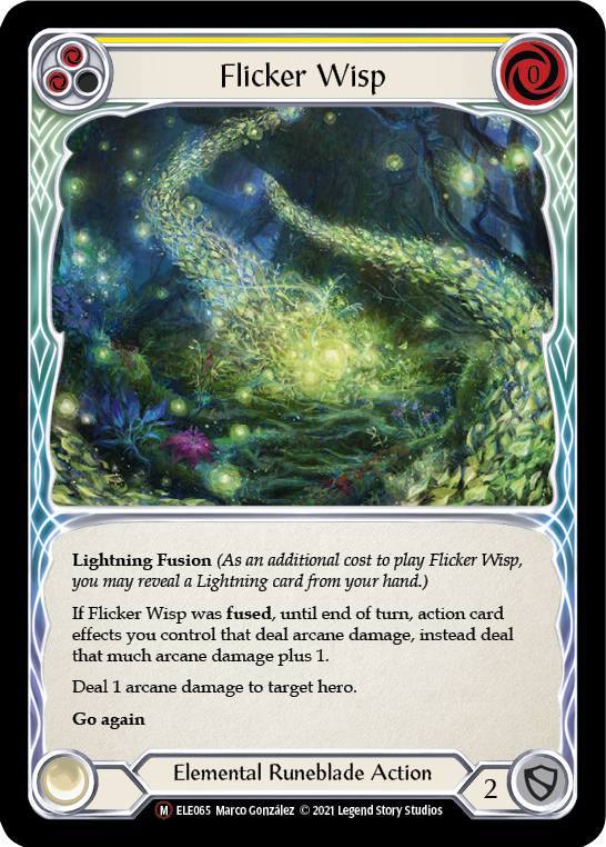 Flicker Wisp [U-ELE065] (Tales of Aria Unlimited)  Unlimited Rainbow Foil | Arkham Games and Comics