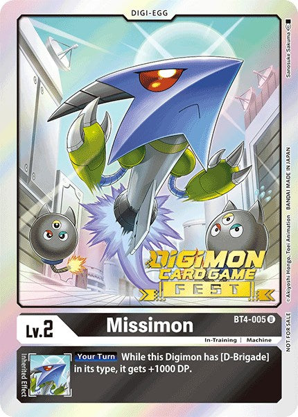 Missimon [BT4-005] (Digimon Card Game Fest 2022) [Great Legend Promos] | Arkham Games and Comics