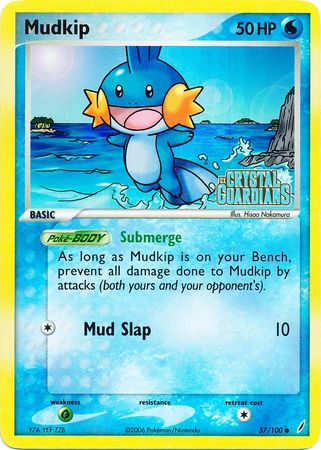 Mudkip (57/100) (Stamped) [EX: Crystal Guardians] | Arkham Games and Comics