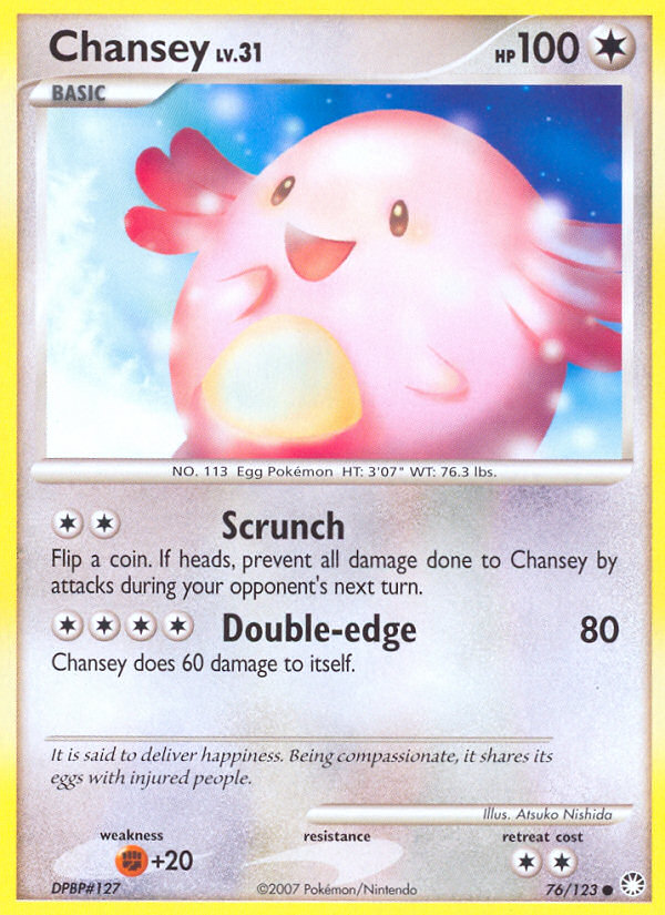 Chansey (76/123) [Diamond & Pearl: Mysterious Treasures] | Arkham Games and Comics