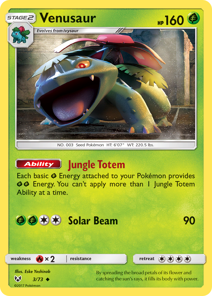 Venusaur (3/73) [Sun & Moon: Shining Legends] | Arkham Games and Comics