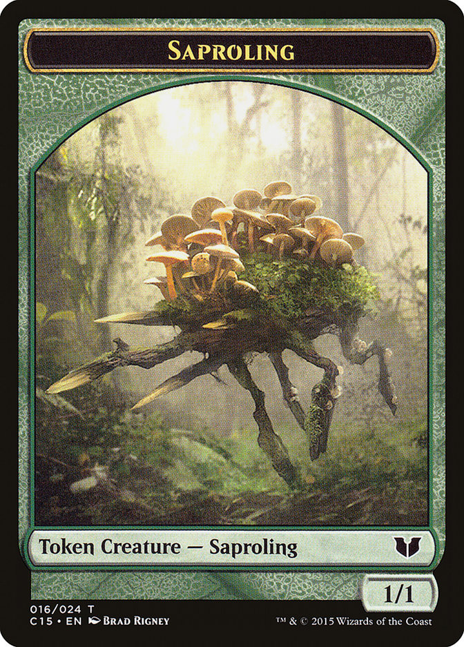 Snake (021) // Saproling Double-Sided Token [Commander 2015 Tokens] | Arkham Games and Comics