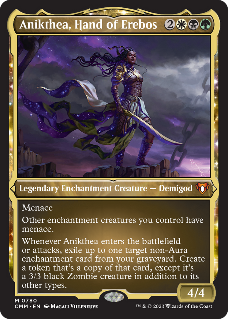 Anikthea, Hand of Erebos (Display Commander) (Foil Etched) [Commander Masters] | Arkham Games and Comics