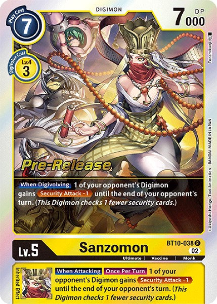 Sanzomon [BT10-038] [Xros Encounter Pre-Release Cards] | Arkham Games and Comics