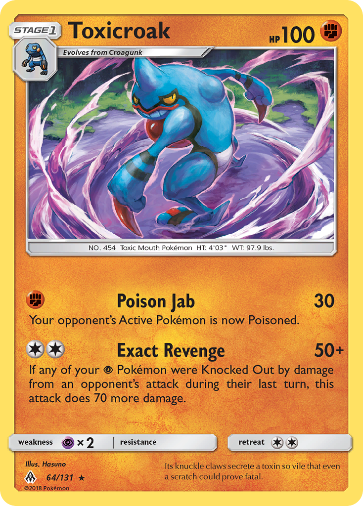 Toxicroak (64/131) [Sun & Moon: Forbidden Light] | Arkham Games and Comics