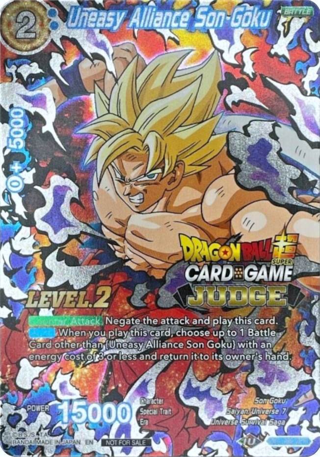 Uneasy Alliance Son Goku (Level 2) (DB1-096) [Judge Promotion Cards] | Arkham Games and Comics