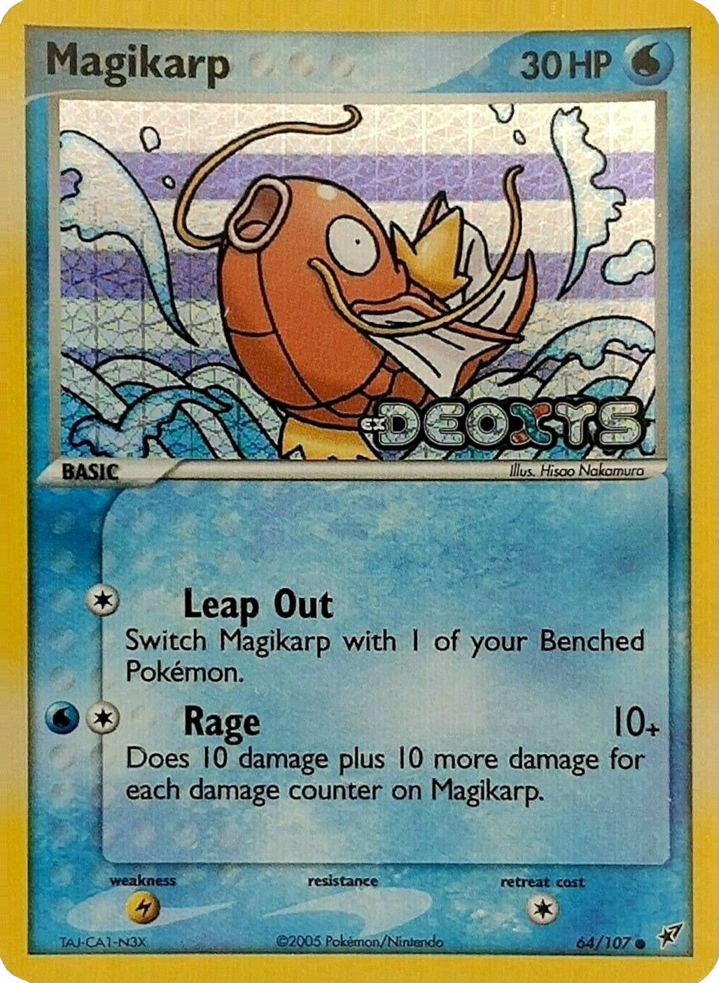 Magikarp (64/107) (Stamped) [EX: Deoxys] | Arkham Games and Comics