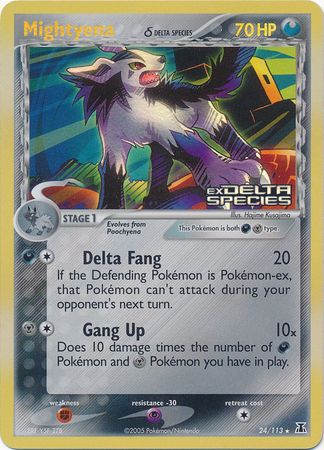 Mightyena (24/113) (Delta Species) (Stamped) [EX: Delta Species] | Arkham Games and Comics