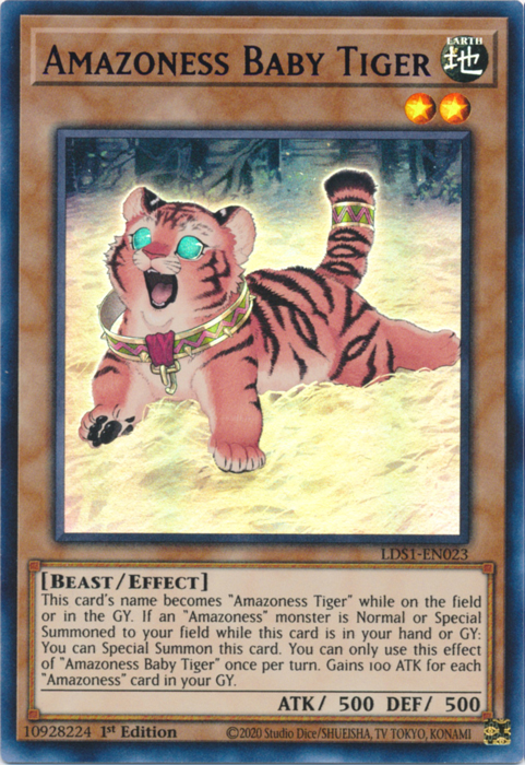 Amazoness Baby Tiger (Blue) [LDS1-EN023] Ultra Rare | Arkham Games and Comics