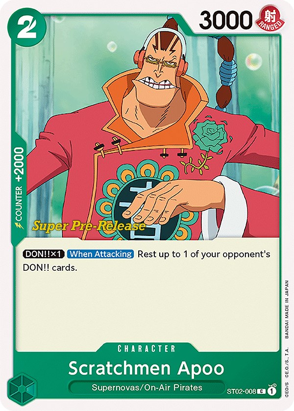 Scratchmen Apoo [Super Pre-Release Starter Deck: Worst Generation] | Arkham Games and Comics