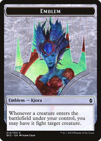 Emblem - Kiora, Master of the Depths [Battle for Zendikar Tokens] | Arkham Games and Comics