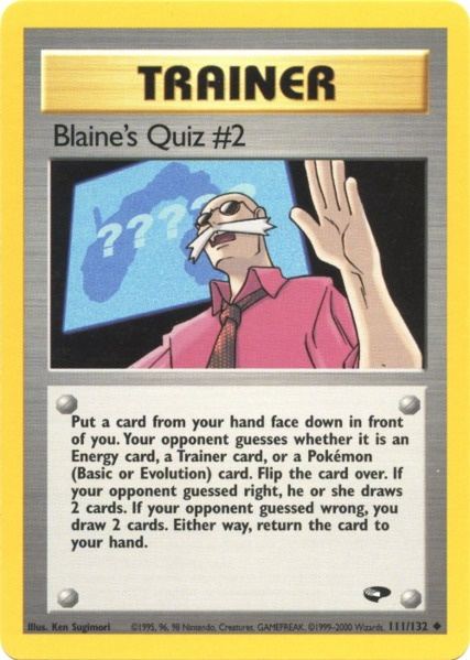Blaine's Quiz #2 (111/132) [Gym Challenge Unlimited] | Arkham Games and Comics