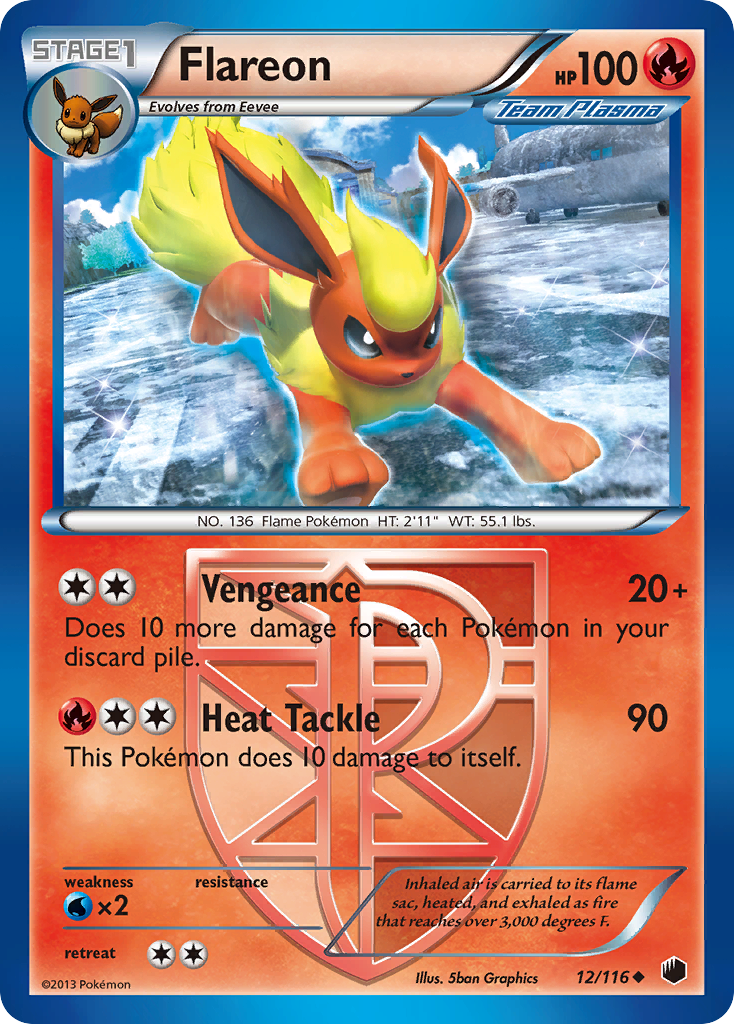 Flareon (12/116) [Black & White: Plasma Freeze] | Arkham Games and Comics