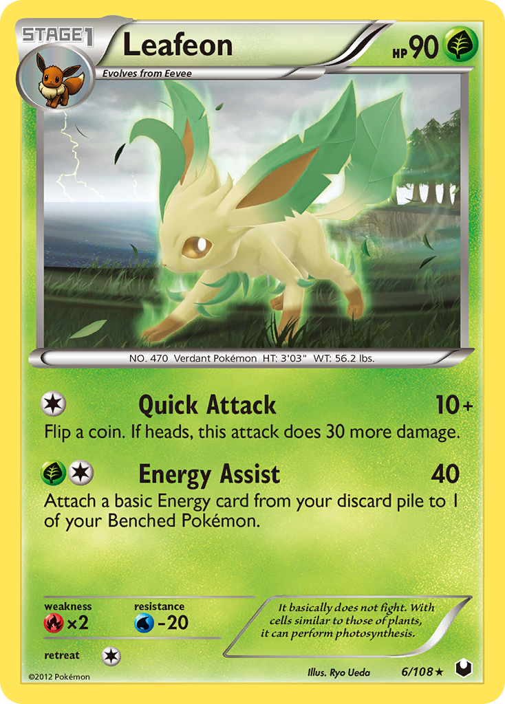 Leafeon (6/108) [Black & White: Dark Explorers] | Arkham Games and Comics