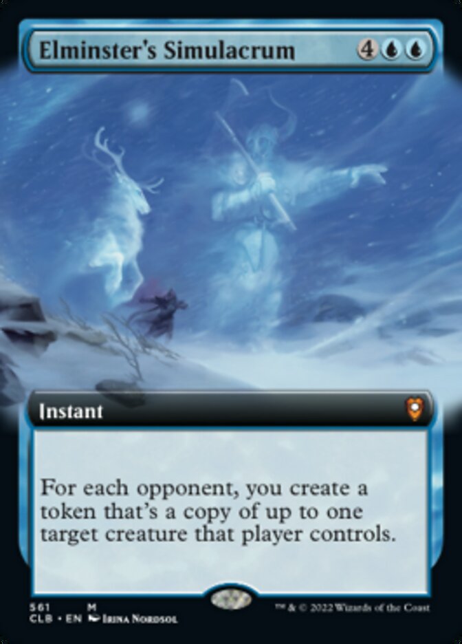Elminster's Simulacrum (Extended Art) [Commander Legends: Battle for Baldur's Gate] | Arkham Games and Comics