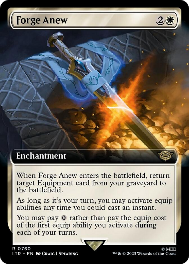 Forge Anew (Extended Art) (Surge Foil) [The Lord of the Rings: Tales of Middle-Earth] | Arkham Games and Comics