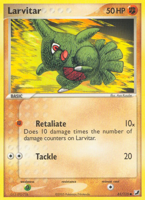 Larvitar (61/115) [EX: Unseen Forces] | Arkham Games and Comics