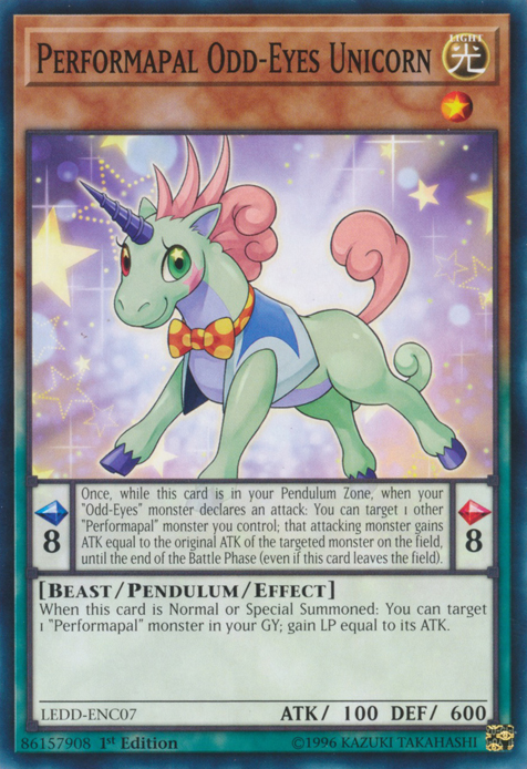 Performapal Odd-Eyes Unicorn [LEDD-ENC07] Common | Arkham Games and Comics