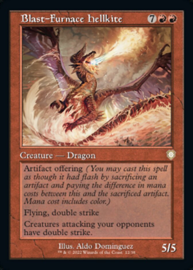 Blast-Furnace Hellkite (Retro) [The Brothers' War Commander] | Arkham Games and Comics