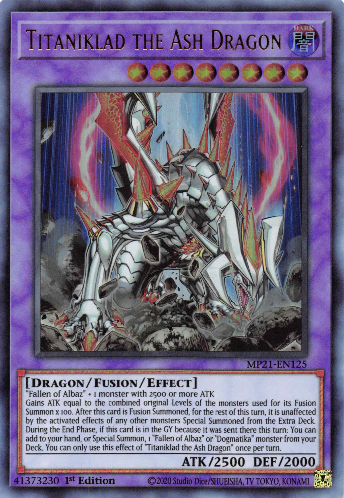 Titaniklad the Ash Dragon [MP21-EN125] Ultra Rare | Arkham Games and Comics